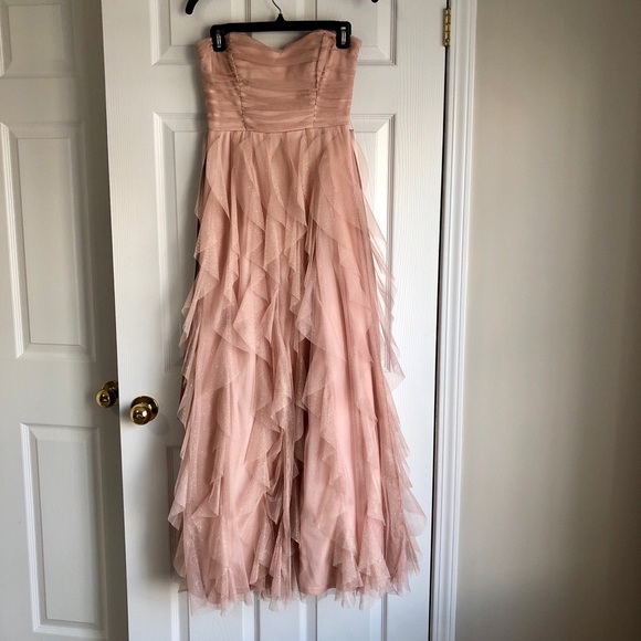 Le Chateau Champagne Glitter Formal Dress - Size 7 - Picture 3 of 6